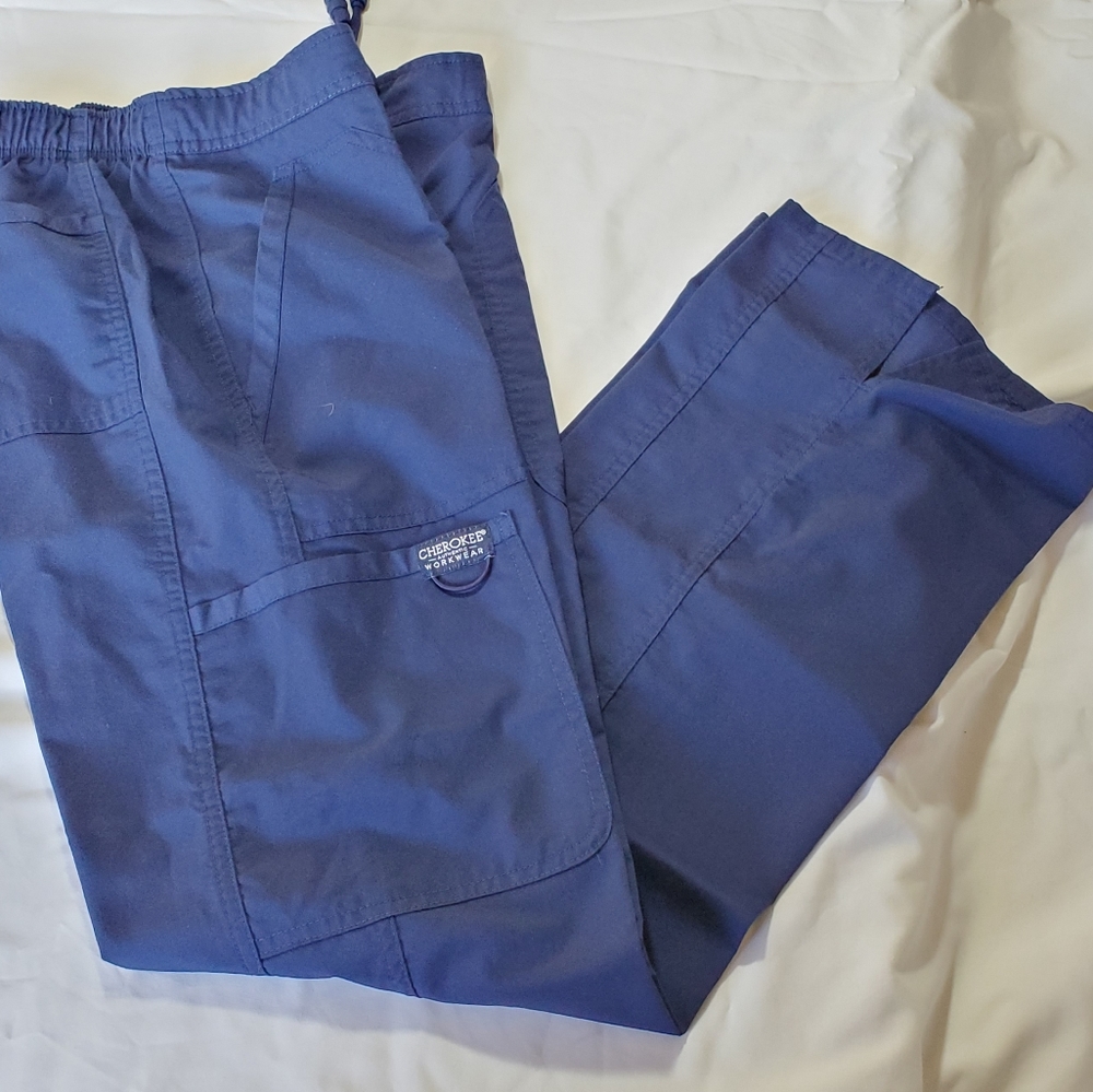Cherokee Womens Mid Rise Moderate Flare Leg Pant